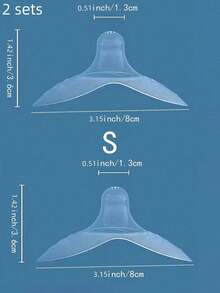 2 unidades de Cubiertas de lactancia de silicona con caja de almacenamiento, protectores de pezones, escudos de lactancia anti-dolor y anti-mordida, almohadillas de pecho delgadas, cubiertas fáciles de limpiar - Multicolor - Ver 17