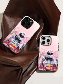 Estuche para teléfono con patrón floral de campeón de carreras Compatible con estuches para teléfonos   17  16 Pro Max  15 Pro Max  13 y  12 Hecho de material TPU a prueba de caídas, resistente al desgaste y cómodo de sostener Un gran regalo para familiares, amigos, seres queridos, novios / novias y para Navidad y Año Nuevo - Blanco - Ver 3