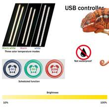 3h/9h/12h Timer, Aquarium Fischbecken Beleuchtung, nicht wasserdicht, Dual-Farbtemperatur, geeignet für Innenaquarium Beleuchtung, amphibische Tiere & Pflanzen Beleuchtung (Echse, Fisch, Chamäleon, Schildkröte)