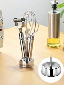 Stainless Steel Toothbrush Holder, Suitable For Toothbrush, Toothpaste, Electric Toothbrush, Makeup Brush, Razor And Stationery, Multi-Functional Toothpaste Rack, Toothbrush Storage Rack, Saves Countertop Space, Applicable For Kitchen, Bathroom, Shower Room, Dormitory, Cosmetic Tools, Unisex Home Bathroom Decor, Bathroom Storage Accessories - Multicolor - View 6