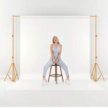 6.5 X 10ft Photo Video Studio Backdrop Background Stand Adjustable Heavy Duty Photography Backdrop Support Stand Set With Carrying Bag Clamps - Vàng - Xem 11