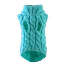 Pet & Dog Clothes - Knitted, Pet Knitwear - Couple's Sweater, Fashionable Pet Sweater, Stylish Autumn/Winter Pet Clothes, Solid Color Pet Apparel, Twist Knit Warm Pet Outfits, Essential Pet Outings, 8 Colors Available, All F89U - Quần áo cho chó và mèo màu xám đậm - Xem 3