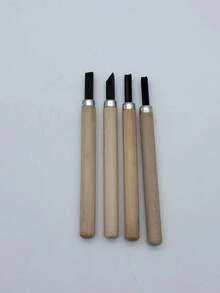 3/4/8/10/12件套专业木雕工具套装 - 包含木雕工具、木柄、雕刻刀、工艺刀、带人体工学手柄的铬钒钢凿子。这是一款多功能木工工具套装，是您自用或工作中的得力助手。 - 原木色 - 查看 11