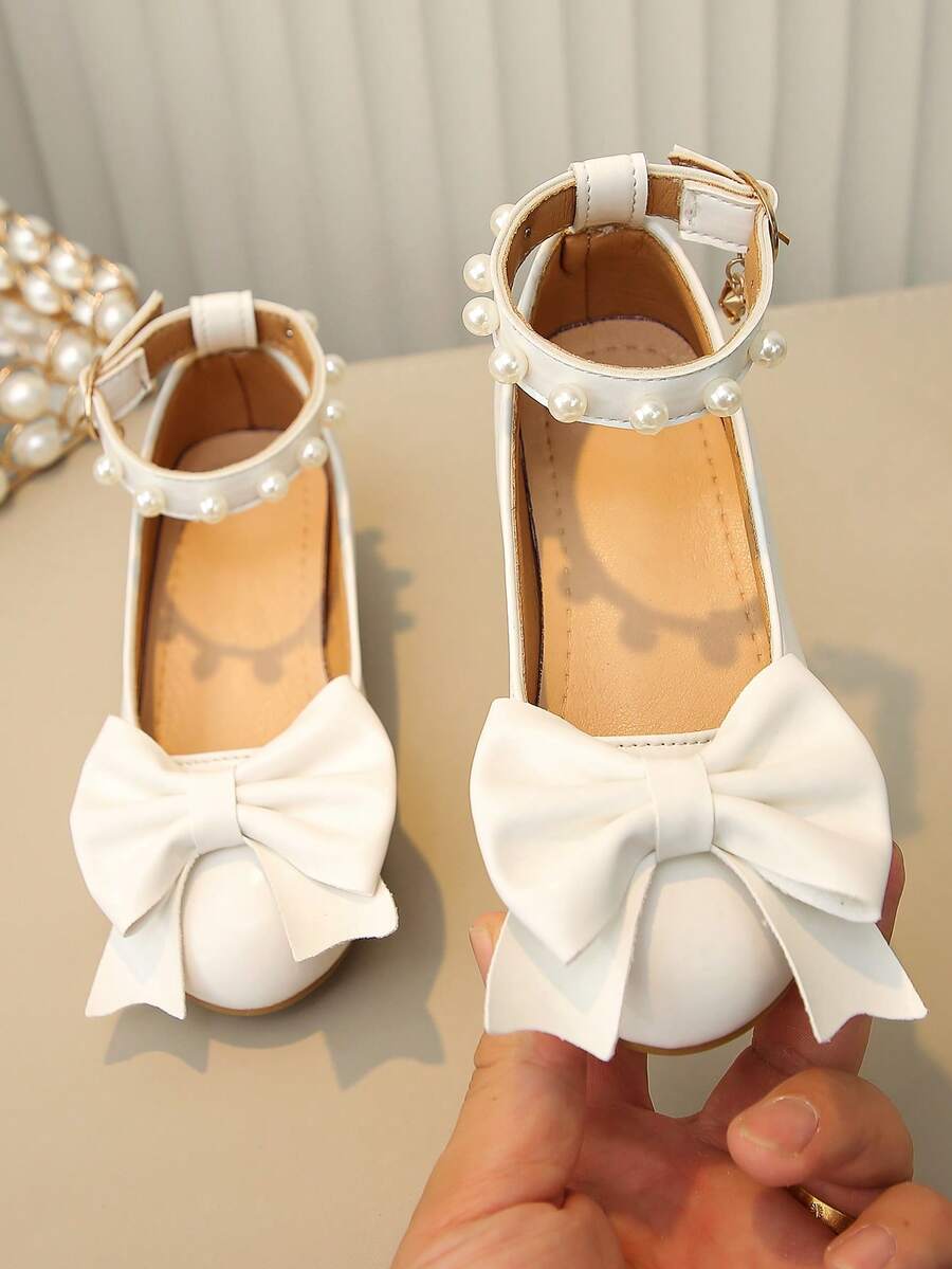 1 Pair Girls' Mary Jane Shoes, Casual Versatile Shoes, Sweet Princess Shoes For Performance, Suitable For Holidays And Parties, Spring/Autumn - White - View 1