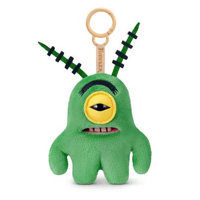 Spin Master 5-Inch Plush Keyrings, /Gary The Snail/Squidward/Sheldon Plankton, Funny Ugly Monster Stuffed Animal With Human-Like Teeth, Collectible Bag Charm For Kids, Tweens, Teens, Adults, Fans Of Weird Plush