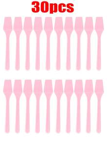 100pcs/50pcs/30pcs/20pcs/10pcs/1pc Designed For Estheticians, Makeup Spatula, Face Mask Scraper, Face Mask Spreading Tool, Face Mask Mixing Palette, Face Mask Dispenser, Esthetician Tools, Mini Spatula, Multi-Functional Tool, Reusable And Washable Face Mask Spoon, Suitable For Applying Face Masks, Lotions, Lip Balms, Exfoliating Scrubs, Cosmetics, Creams And Crafts, Essential Beauty Therapist Supplies, Makeup Spatula Or Multi-Purpose Mini Skincare Applicator - 彩色 - 查看 12