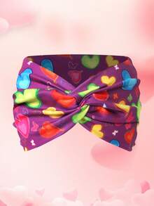 Băng đô bản rộng in hình hoa hồng và trái tim dành cho nữ, thích hợp làm quà tặng ngày Valentine (1 cái/3 cái/5 cái), phụ kiện tóc thời trang đa năng. - Nhiều màu - Xem 31