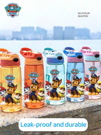 Paw Patrol 20oz Water Bottle With Straw And Handle, Suitable For Outdoor Travel And Fitness, Birthday Gift For Her, Coffee Cup, Mug, Cocktail Glass, Christmas Gift, Holiday Party Cup