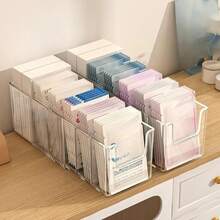 大容量亚克力化妆品收纳盒，面膜收纳盒，透明隔层收纳盒，梳妆台护肤品收纳架 - 彩色 - 查看 11