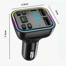Cargador USB para Auto, transmisor de radio. CC032 - Negro - Ver 2