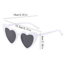 10 piezas Gafas de moda con forma de corazón, accesorio de moda perfecto unisex para fiestas, bodas, fotografía de Navidad y Año Nuevo, con marco blanco y lentes negros, gafas de moda, gafas de decoración para bodas, regalo de boda, accesorios para damas de honor y padrinos - Multicolor - Ver 4