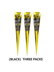 SRVAKK 3/4/12 Pcs Henna DIY Tattoo Paste, Brown/Black Temporary Henna Tattoo, Semi-Permanent Fingerprint Body Painting Ink, Waterproof Henna Tattoo Paste, Suitable For Body Painting And Various DIY Patterns. - 彩色 - 查看 17