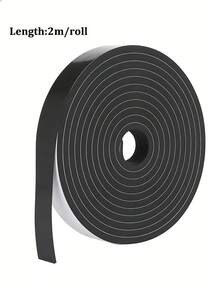 2m Polyurethane Foam Weatherstrip, Self-Adhesive Soundproof Door Seal Strip, Dust-Proof Windproof Window Seal Strip, Suitable For Plastic And Steel Sliding Windows