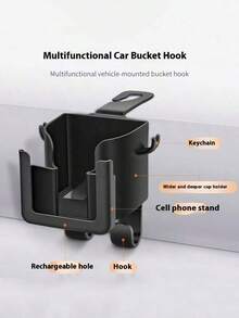 1 pieza/2 piezas Estante de almacenamiento multifuncional para respaldo de asiento de coche - Con portavasos, soporte para teléfono, bandeja y gancho, Estante de almacenamiento multifuncional 3 en 1, Estante de almacenamiento multifuncional de alta resistencia, Se adapta a la mayoría de vehículos, Puede sostener botellas de agua - Multicolor - Ver 8