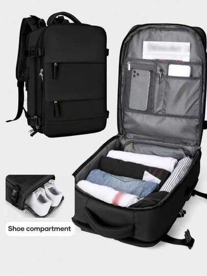 Men's Travel Backpack, Work Bag, Portable, Waterproof Business Large Capacity Everyday Backpack, Weekend Travel Bag, Lightweight Durable Laptop Backpack With USB Charging Port, Fits 15.6 Inch Laptop, Suitable For Both Men And Women Holiday