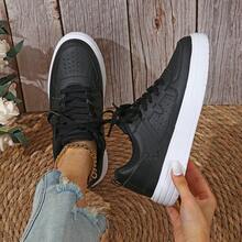 Women's Retro Mary Jane Sneakers Platform Cushioned Sole Casual Street Style Shoes - Black - View 7