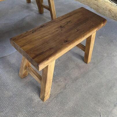 Solid Wood Entryway Bench Indoor Kitchen Dining Table Bench Seat Wooden End Of Bed Benches For Bedroom Living Room Hallway Rustic Brown 50 * 25 * 45cm