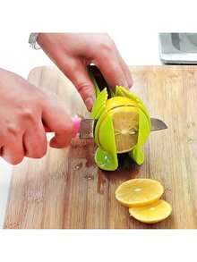 1 chiếc dụng cụ cắt cà chua và chanh cầm nắm dễ dàng - Dụng cụ cắt trái cây nhiều lưỡi với kẹp trái cây tròn, phụ kiện tách lòng trắng và lòng đỏ trứng, nhựa bền, màu xanh lá cây - Lý tưởng cho việc chuẩn bị nguyên liệu trong nhà bếp, dụng cụ cắt cà chua. - Nhiều màu - Xem 4
