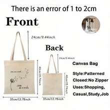 Customizable Name Adorable Gray Cat Print Lightweight Polyester Shoulder Bag - Tote With Fixed Strap, Open Top Design For Women, Perfect Gift For Mother's Day, Graduation, Weddings & Everyday Use, Cat Lover Gifts, Personalizable Gift, Simple Construction, Travel Accessory, Portable Design, Casual Handbag, Graduation Present - 白色 - 查看 2