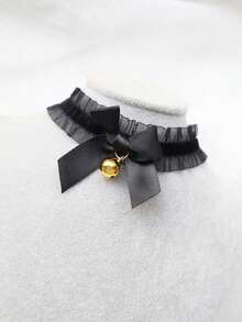 2件装女士性感猫耳发箍，带铃铛和蝴蝶结，派对装饰，万圣节礼物，秋季时尚发饰，情人节装扮