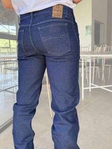 Unglis Men's Work Jeans With Elastane Ref. 115 - Basic, Comfortable And Durable For Work - Blue - View 7