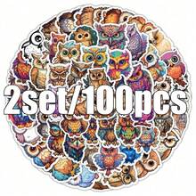 50 piezas de pegatinas de búho - Adecuadas para decorar teléfonos, álbumes de recortes, planificadores, botellas de agua, portátiles, coches, equipaje y talla grande. También son excelentes para tarjetas hechas a mano, portátiles y varios otros escenarios. Una opción decorativa ideal para la temporada de invierno y vacaciones. - Multicolor - Ver 10