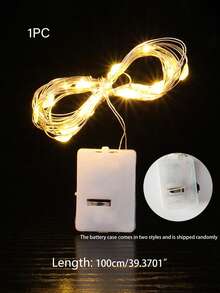 LED灯串，40英寸LED灯串，3种灯光模式，闪烁仙女灯，适用于蛋糕、花束、礼物惊喜装饰，适合万圣节、感恩节、秋季、婚礼派对、生日派对、礼品包装 - 彩色 - 查看 13