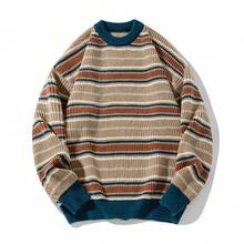 Men Sweaters - Khaki Strips - View 10