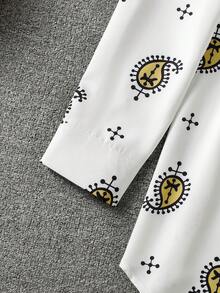 女士长袖全印花休闲阿拉伯风格上衣 - 彩色 - 查看 6