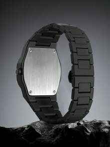 GUANQIN 1pc Boxed New Minimalist Casual Slim Versatile Men's Watch With Arabic Numerals Calendar Silicone Quartz, Suitable For Daily Life & Holidays Gift,Halloween, Christmas,Father's Day,Valentine's Day,Students,Festivals,Dating,Business, Daily,Gifts - Black - View 6