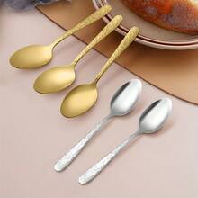 2/4/6/12pcs Unique Cube Design Demitasse Espresso Spoons, Mini Coffee Spoon, Fine Stainless Steel Tea Spoon, Tiny Dessert Spoon, Cute Ice Cream Spoon Seasoning Spoon, Mirror Polished