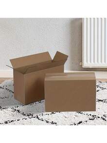 20pcs Cardboard Boxes, Large Size 13x8.5x7.5 Inches, Small Size 11x6.5x6 Inches, Corrugated Kraft Paper Mailing Boxes, Surprise Gift Packaging Boxes, Personal & Small Business Packaging, Brown - Brown - View 5