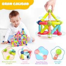 Bloques para Niños Juguetes de construccion con Bolas y Varillas 42 Piezas Juegos Didacticos Creativos y Educativos 3D Rompecabezas en Tercera Dimension Regalo de Cumpleaños Niña de 3 a 7 AñosDuradero y cultiva el interés de los niños - Multicolor - Ver 4