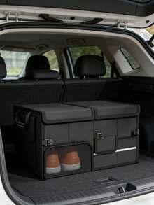 Hộp đựng đồ trong cốp xe ô tô có thể gập lại, dung tích 60L - Có nhiều ngăn, mở một bên, có dải phản quang, chất liệu vải Oxford bền chắc, phù hợp cho cắm trại, du lịch và sử dụng hàng ngày, hộp đựng đồ dung tích lớn trong cốp xe ô tô. - Một cỡ - Xem 12