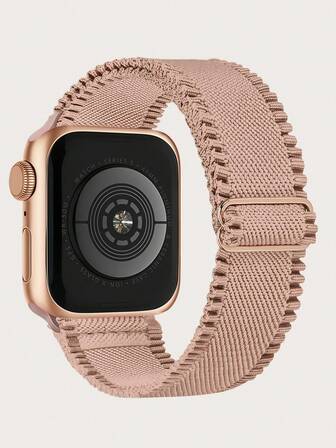 Lace Nylon Watch Band Compatible With Apple Watch Band 38/40/41/42/44/45/46/49mm Soft, Breathable, Ruffle Fringe Elastic Polyamide Elastic Strap Bands. Compatible With Apple Watch Series Ultra/11/10/9/8/76/5/4/3/2/1/SE. Compatible With IWatch 38mm, 40mm, 41mm, 42mm, 44mm, 45mm, 46mm, 49mm. Men's And Women's Sports And Casual Watch Bands.Easy To Wear