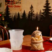 1 buc arici în formă de ceară matriță pentru lumânare parfumată DIY, decoratiuni pentru casă ipsos difuzor matriță, atmosferă îmbunătățind pisică neagră parfumată lumânare matriță silicon, DIY veveriță și con de pin parfumată lumânare ipsos parfum piatră decor matriță silicon