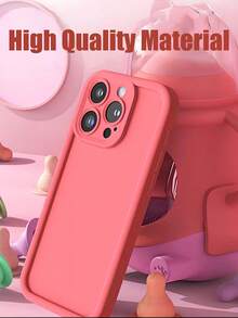 VRNOEI New Solid Color Shock-Proof Fashionable Phone Case, Suitable For 16/11/12/13/14/15/17 Pro Max, Full Coverage Camera Protection Back Cover - Green - View 2