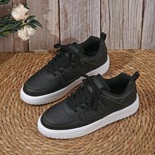 Women's Retro Mary Jane Sneakers Platform Cushioned Sole Casual Street Style Shoes - Black - View 17