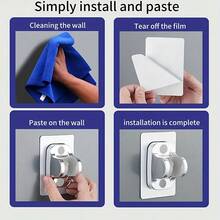 Drainless No Drill Shower Arm Bracket - Adjustable Bathroom Shower Head Mounting Bracket - Universal Rainproof Wall Base Fixing Tool For Shower Installations Bathroom - Silver - View 4