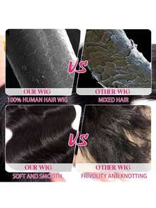 BMNH 13x4 Lace Front Wig, 180% Density, Wavy Curly, Ombre Pink & Black, Glueless Lace Front Wig, Highlight Pink - SNatural/Pink - View 8