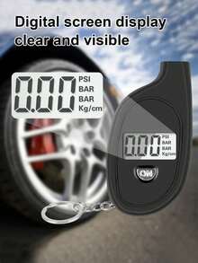 Mini LCD Digital Tire Pressure Gauge With Keychain, Suitable For Car, Truck, Motorcycle Tire Inspection Tool, Auto Repair Tool, Automotive Accessory