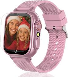 Reloj inteligente para niños, reloj inteligente para niñas y niños con 26 juegos, cámara, grabadora de video y reproductor, podómetro, calendario, linterna, audiolibro, etc., juguetes y regalos para niños de 4 a 12 años (rosa) - Rosa-h15 - Ver 11