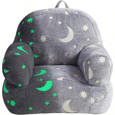 Toddler Chair Glow In The Dark Sofa Bean Bag Chair For Couch Toddler Mini Sofa Armrest For Lightweight Sofa Moon Grey