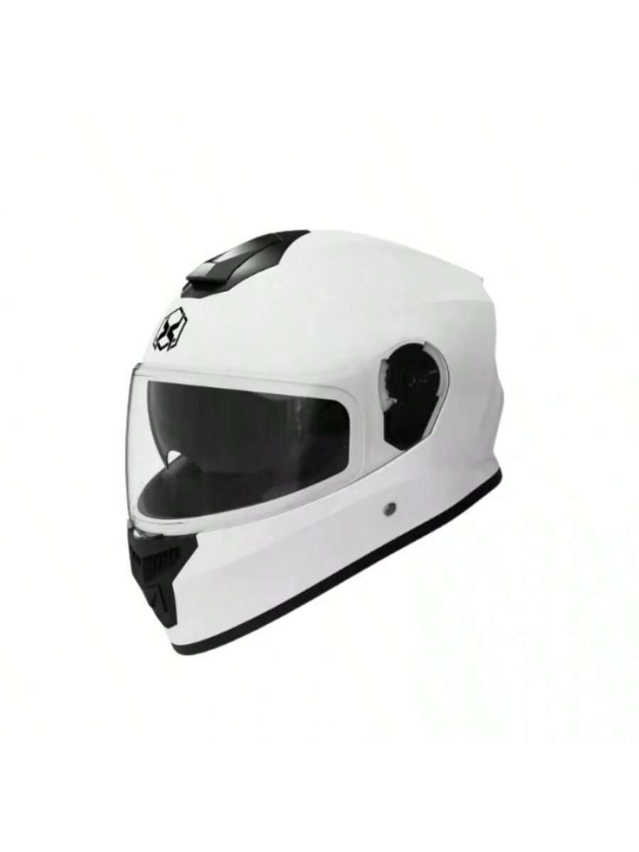 Casco para Motocicleta Color Blanco - Protección Integral de Alta Visibilidad con Diseño Aerodinámico y Acolchado Cómodo