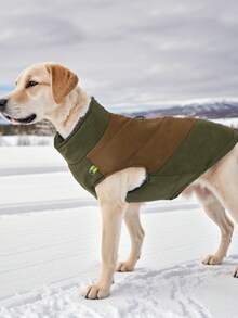 Fashionable Winter Thermal Lined Warm Dog Vest Jacket, Warm Zip-Up Dog Vest Jacket With Dual D-Ring Leash, Waterproof Windproof Jacket, Suitable For Medium Or Large Dogs