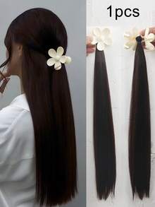 1pc 18 Inch Straight Hair Ponytail Wig With Clip, Suitable For Women - Multicolor - View 16