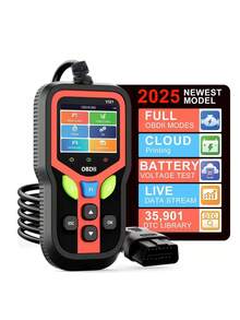 OBD2汽车诊断扫描仪、解码器、清除器、故障代码读取器、发动机故障灯诊断工具 - 黑色 - 查看 2