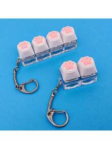 Stylish Cat Paw Keychain Party Favor Set - Multicolor - View 1
