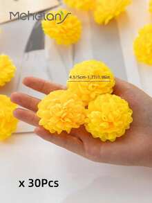 MEHELANY 30/15/6 bông hoa cúc rời mỗi gói, hoa giả bằng lụa màu vàng, thích hợp để trang trí Giáng sinh, Lễ hội Ngày của người chết, các lễ hội khác, tự làm vòng hoa cúc, trang trí Halloween, trang trí đám cưới kiểu Mexico, trang trí tiệc/tiệc mừng em bé, trang trí tiệc mùa thu, trang trí Lễ Tạ ơn, trang trí ngày lễ, Ngày lễ tình nhân, quà tặng sinh nhật/tốt nghiệp, trang trí mùa thu, v.v. - Màu vàng - Xem 6