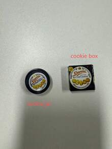 一套迷你丹麦饼干蓝色铁盒套装，厨房配件玩具，圣诞节礼物，DIY迷你套装，迷你小屋套装，礼盒 - 彩色 - 查看 11